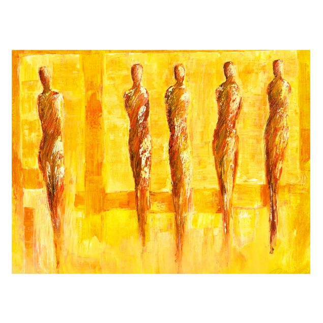 Quadros famosos Petra Schüßler - Five Figures In Yellow