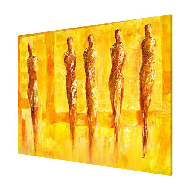 quadros abstratos para sala Petra Schüßler - Five Figures In Yellow