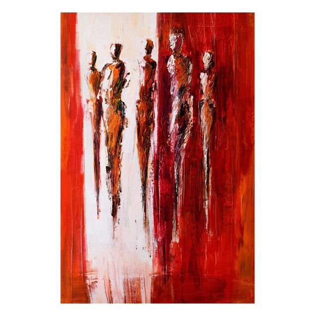 Quadros famosos Petra Schüßler - Five Figures In Red 01