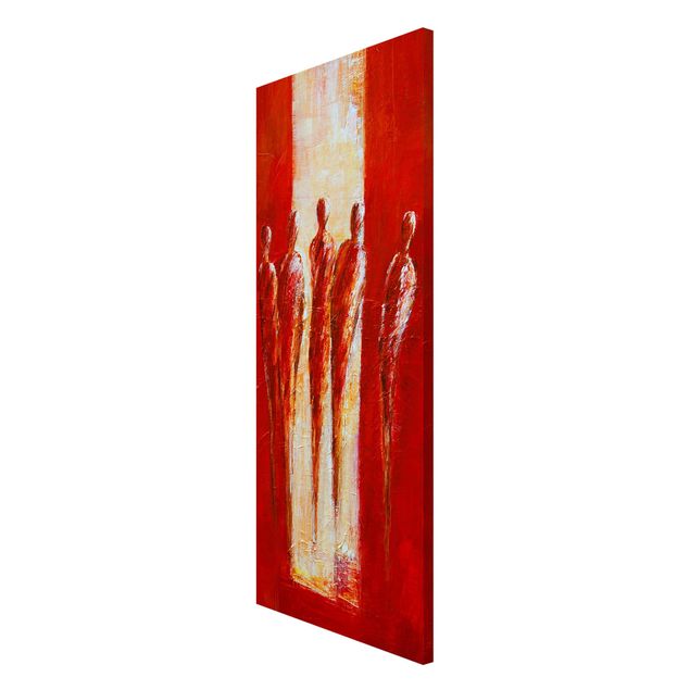 quadros abstratos para sala Petra Schüßler - Five Figures In Red 02