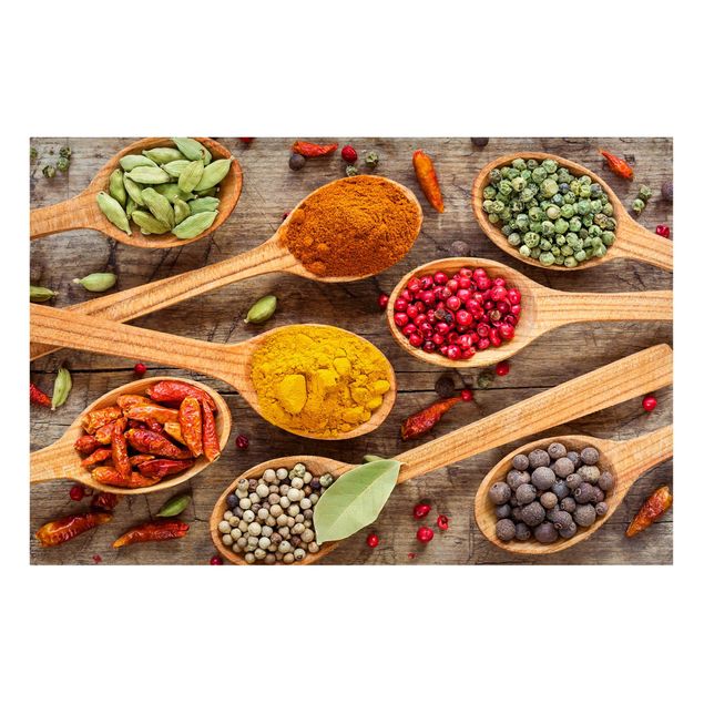 Quadros modernos Spices On Wooden Spoon