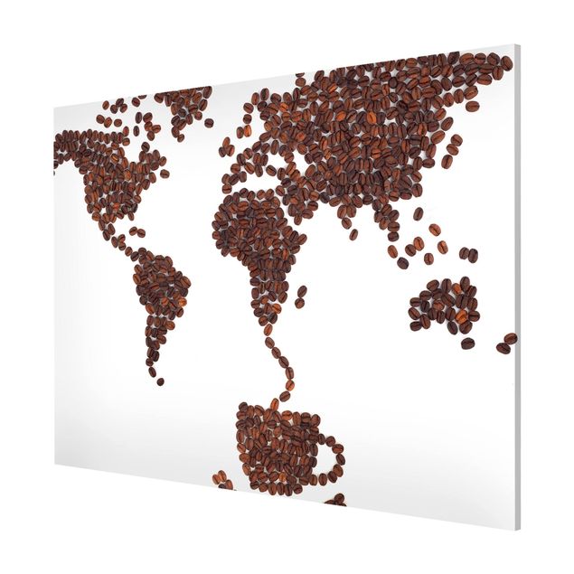 Quadros magnéticos mapas Coffee around the world