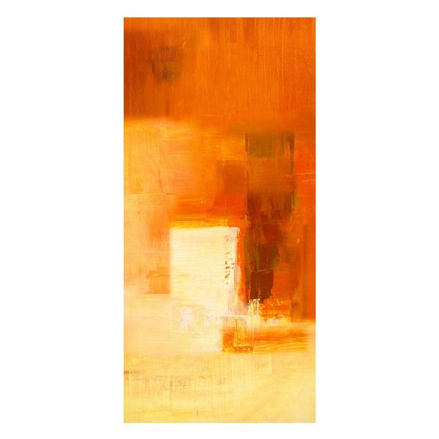 Quadros famosos Petra Schüßler - Composition In Orange And Brown 03