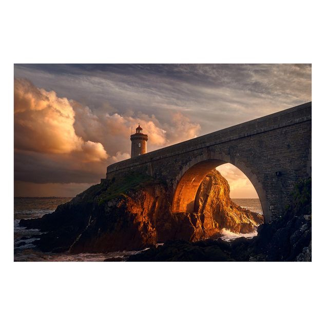 quadro com paisagens Lighthouse At The Bridge
