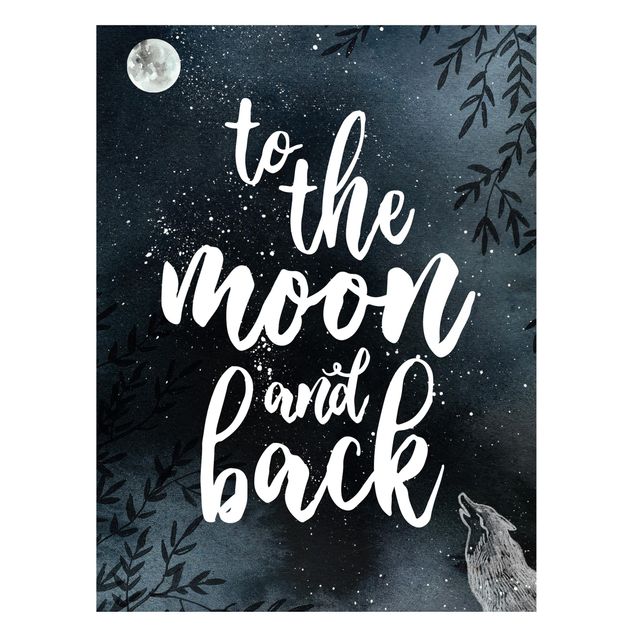 Quadros magnéticos frases Love You To The Moon And Back