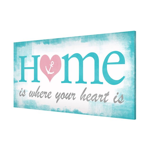 Quadros com frases No.YK33 Home Is Where Your Heart Is