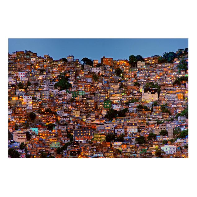 Quadros cidades Rio De Janeiro Favela Sunset