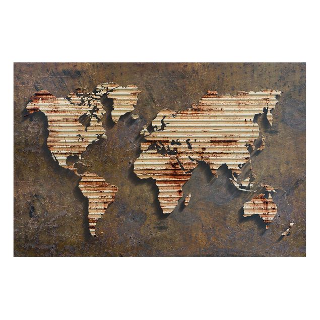 Quadros magnéticos mapas Rust World Map