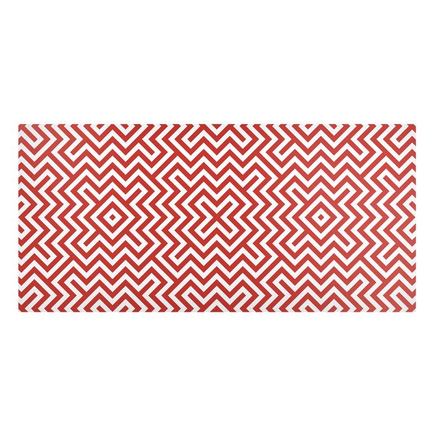 Quadros padrões Red Geometric Stripe Pattern