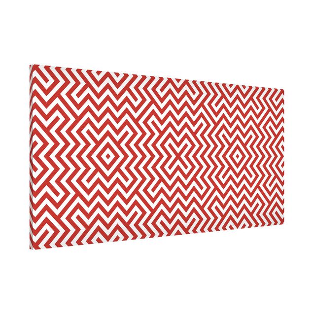 decoraçao cozinha Red Geometric Stripe Pattern