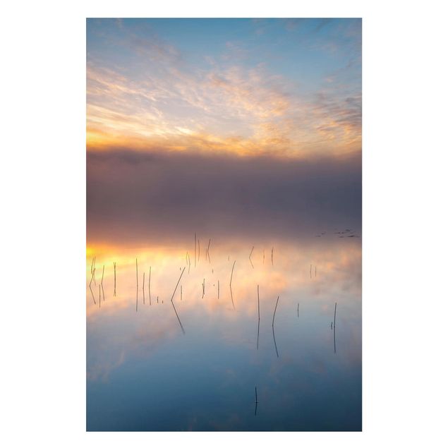 Quadros paisagens Sunrise Swedish Lake