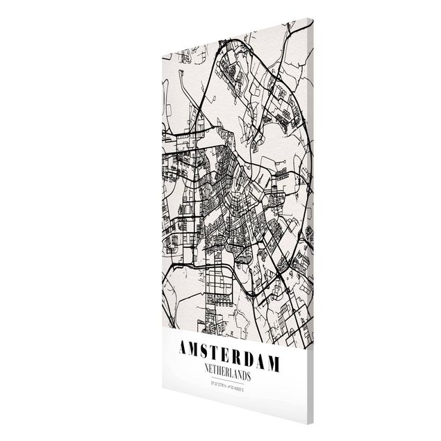 Quadros magnéticos frases Amsterdam City Map - Classic