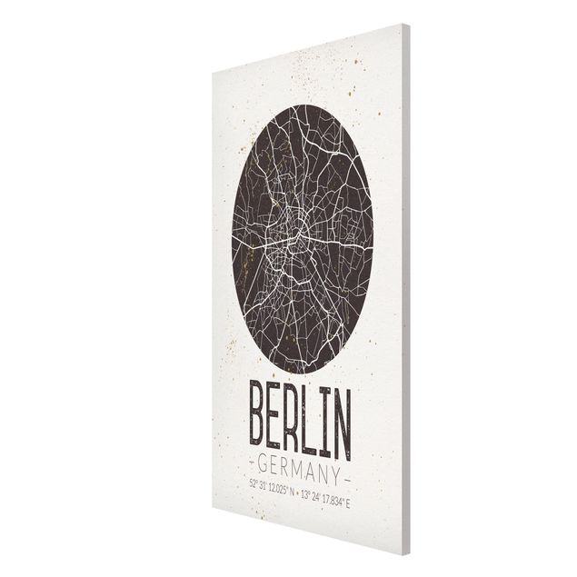 Quadros magnéticos frases City Map Berlin - Retro