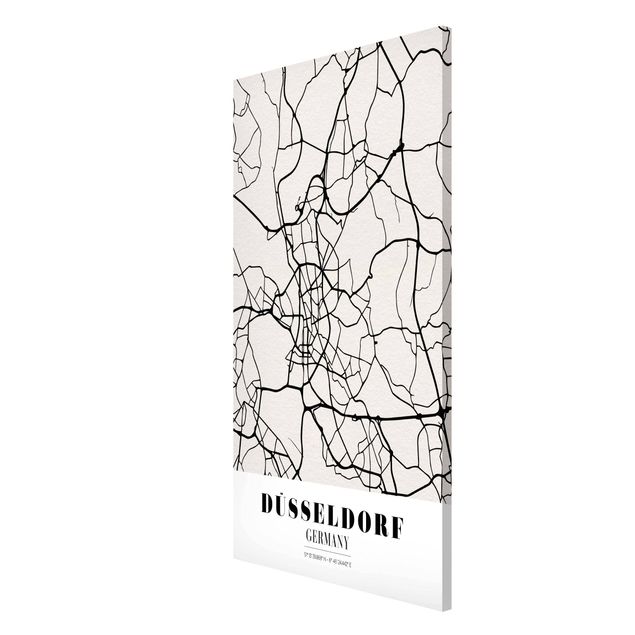 Quadros magnéticos frases Dusseldorf City Map - Classic