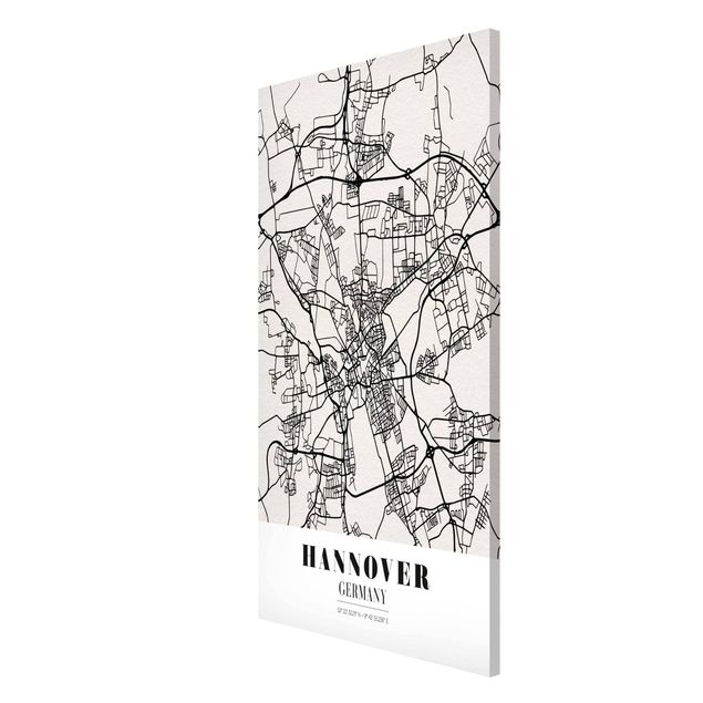 Quadros magnéticos frases Hannover City Map - Classic