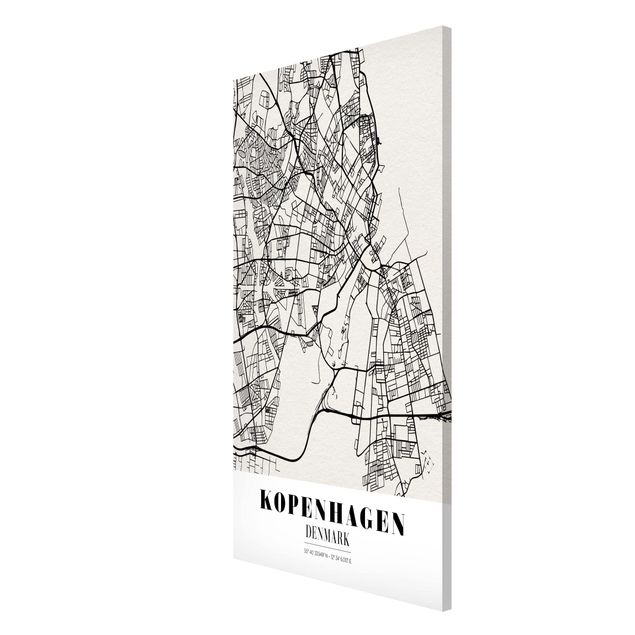 Quadros magnéticos frases Copenhagen City Map - Classic