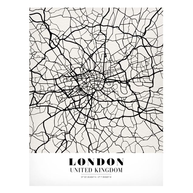 Quadros Londres London City Map - Classic