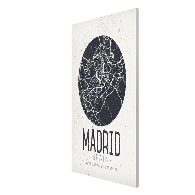 Quadros magnéticos frases Madrid City Map - Retro
