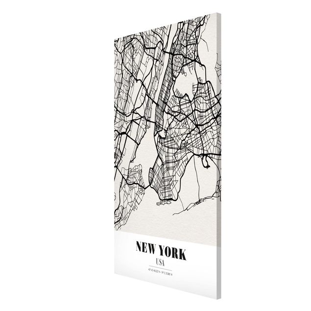 Quadros magnéticos mapas New York City Map - Classic