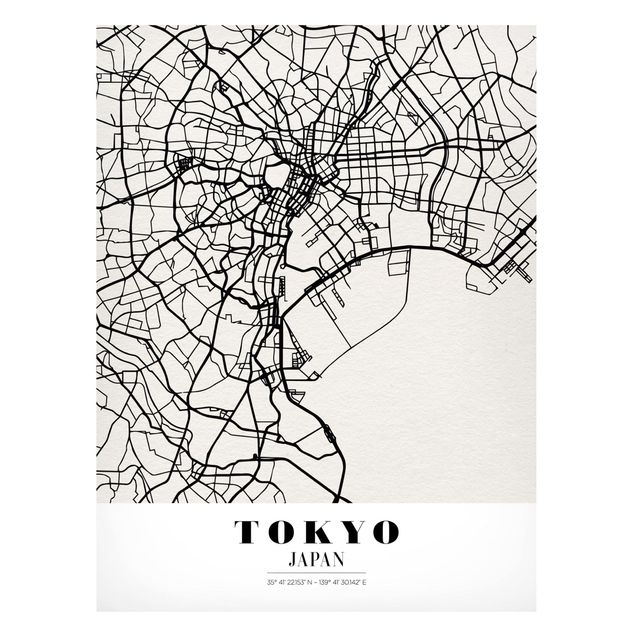 Quadros Tóquio Tokyo City Map - Classic