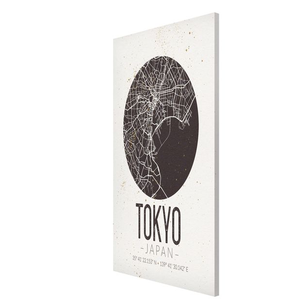 Quadros magnéticos mapas Tokyo City Map - Retro