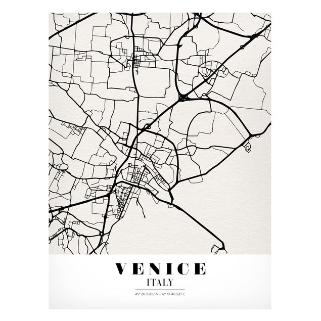Quadros magnéticos mapas Venice City Map - Classic