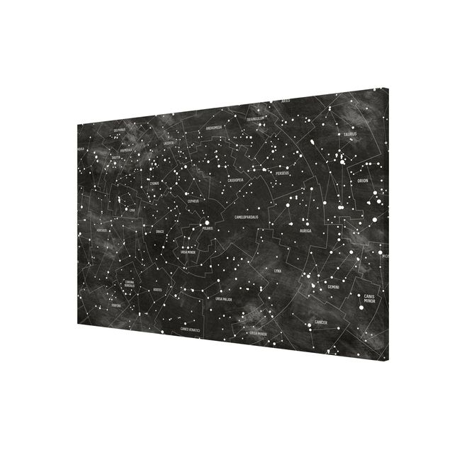 quadro mapa do mundo Map Of Constellations Blackboard Look