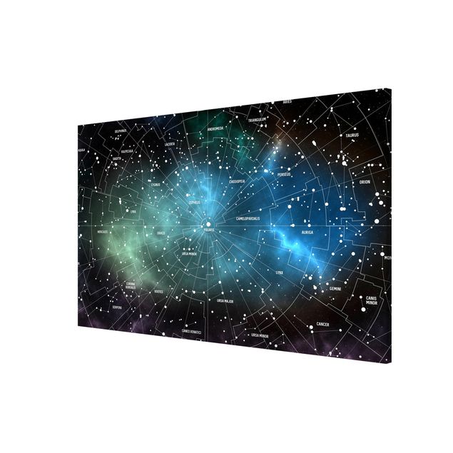 Quadros mapa mundi Stellar Constellation Map Galactic Nebula