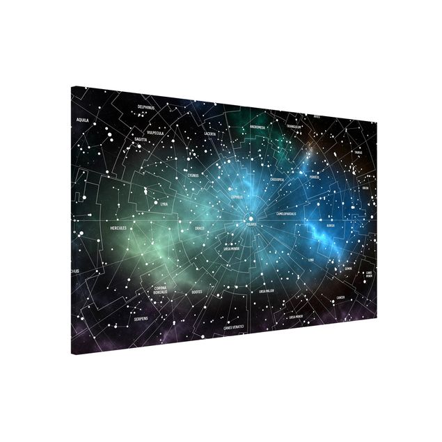 Decoração para quarto infantil Stellar Constellation Map Galactic Nebula