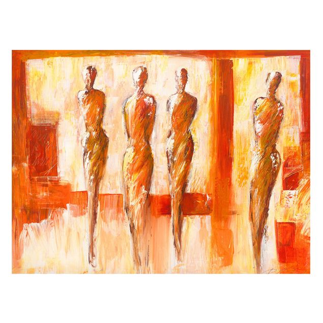 Quadros famosos Petra Schüßler - Four Figures In Orange