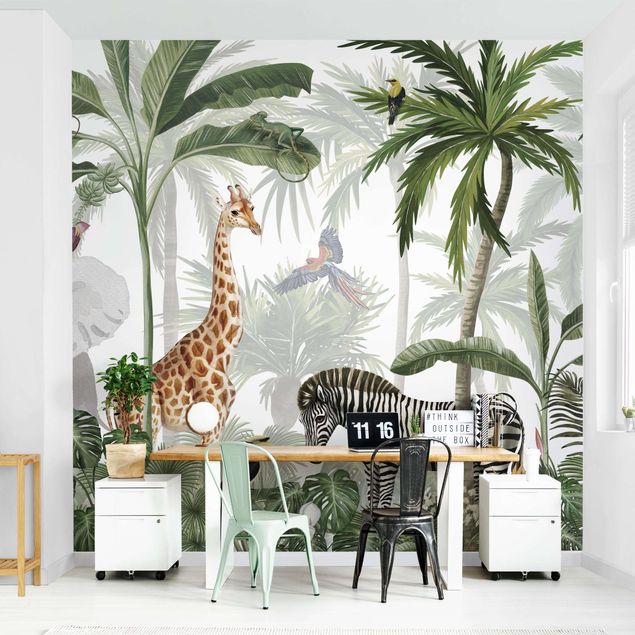 decoração para quartos infantis Majestic animal world in the jungle