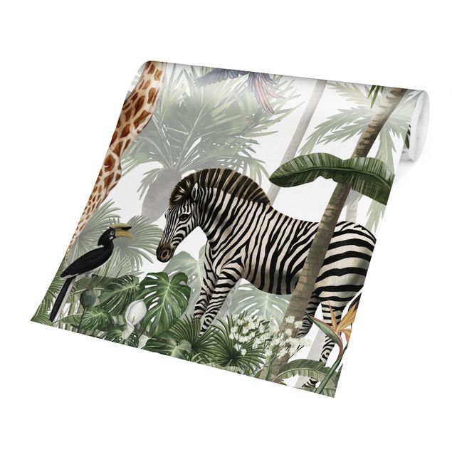 papel parede de floresta Majestic animal world in the jungle