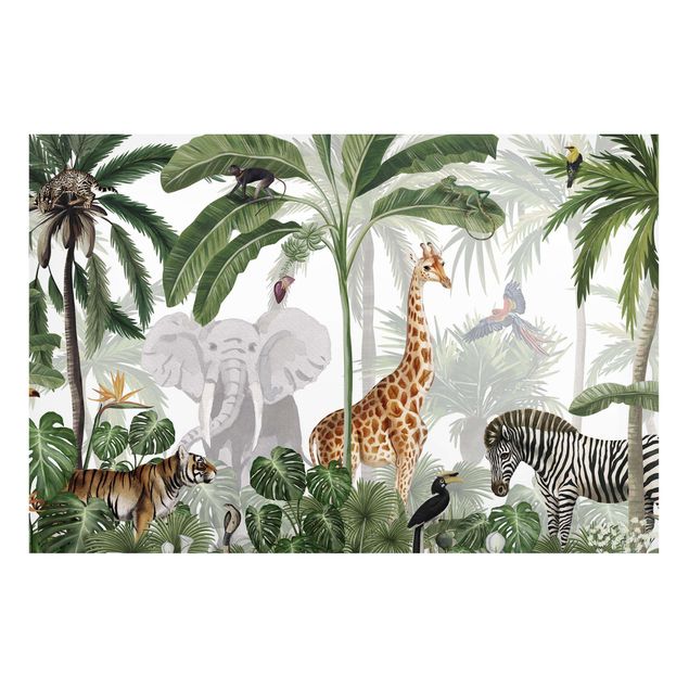 Quadros girafas Majestätische Tierwelt im Dschungel