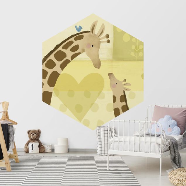 papel de parede com animais Mum And I - Giraffes