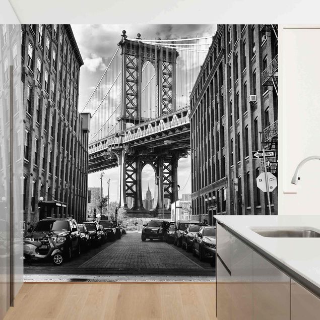 papel de paredes 3d Manhattan Bridge In America