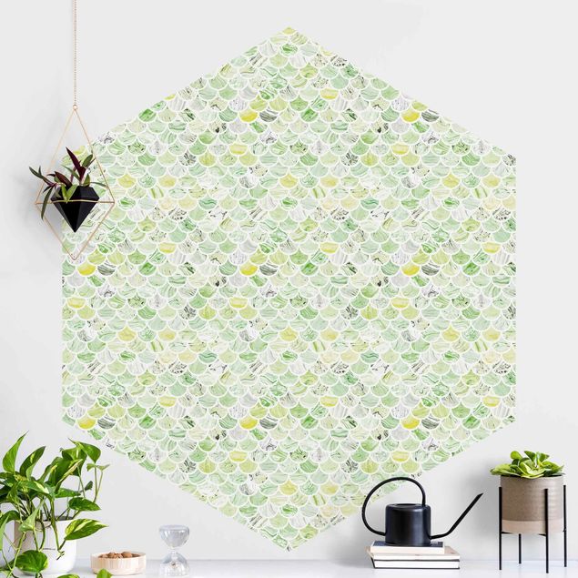 papel parede marmore Marble Pattern Spring Green