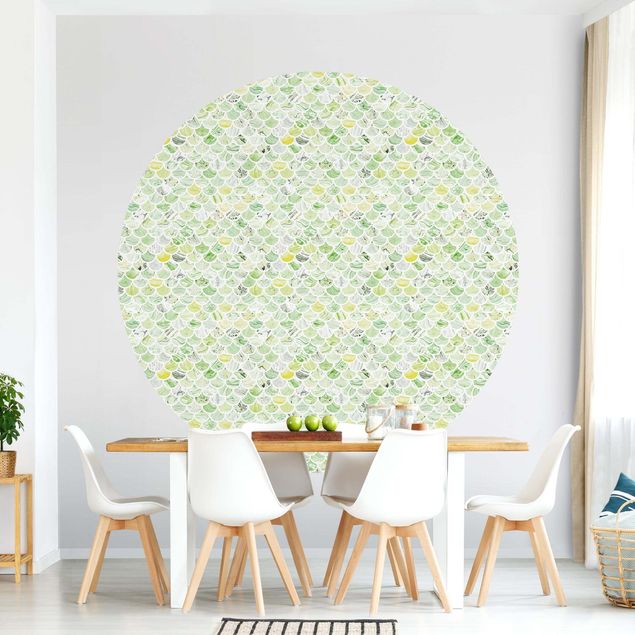 decoraçao para parede de cozinha Marble Pattern Spring Green
