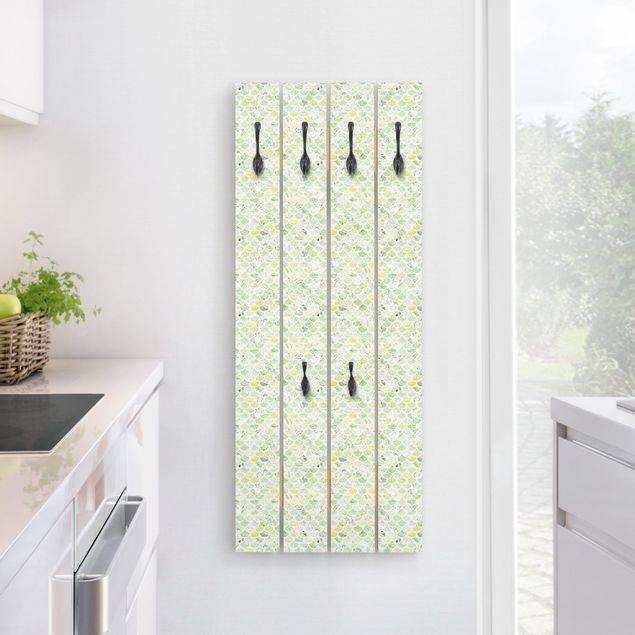 Cabides de parede shabby Marble Pattern Spring Green