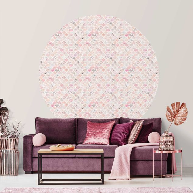 papel de parede efeito marmore Marble Pattern Rosé