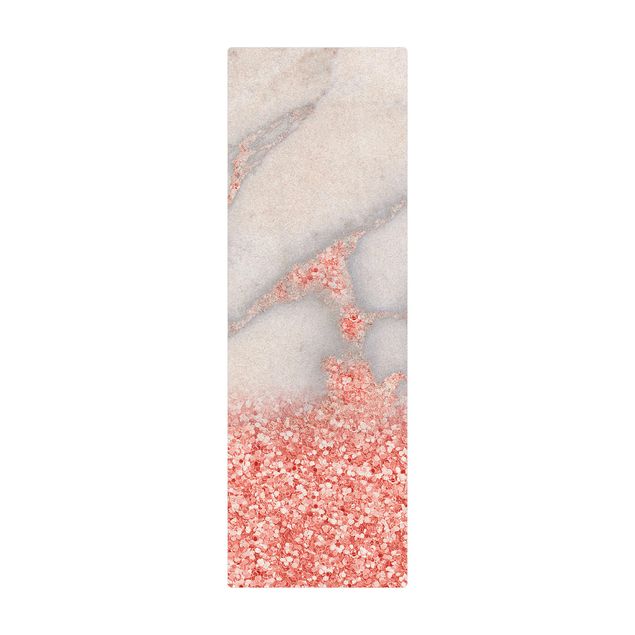 Tapete pequeno Marble Optics With Light Pink Confetti