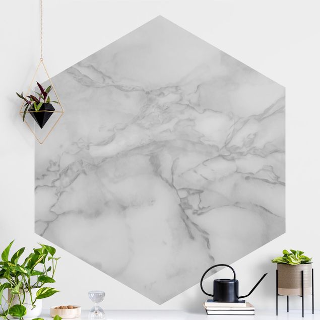 papel de parede efeito marmore Marble Look Black And White