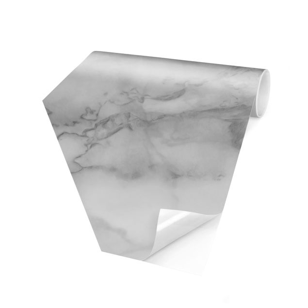 Papel de parede padrões Marble Look Black And White