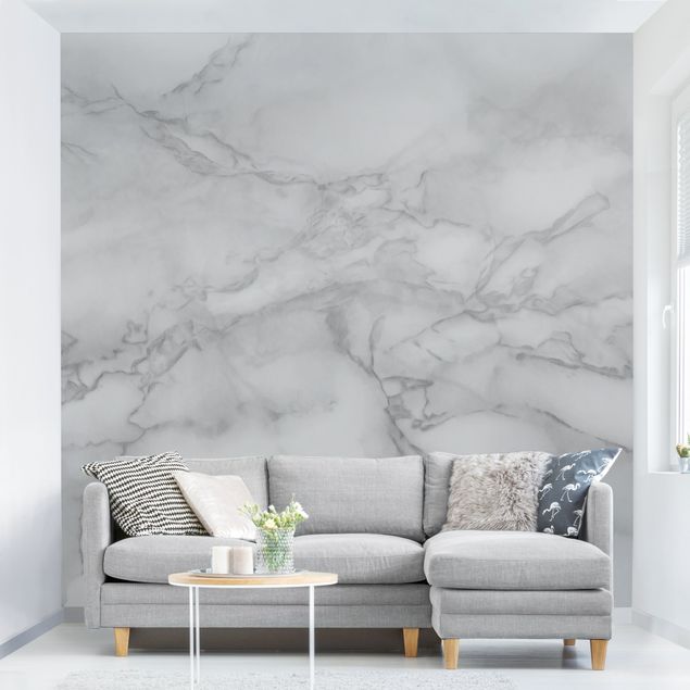 papel de parede efeito marmore Marble Look Black And White