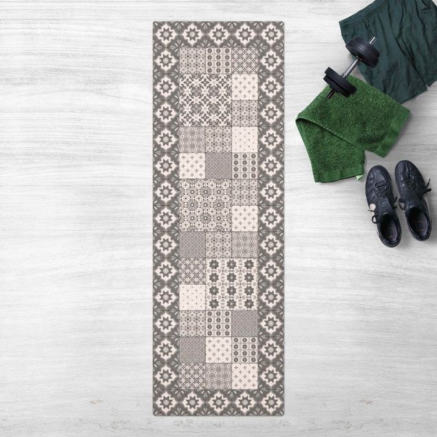passadeiras tapetes Moroccan Tiles Combination Marrakech With Tile Frame