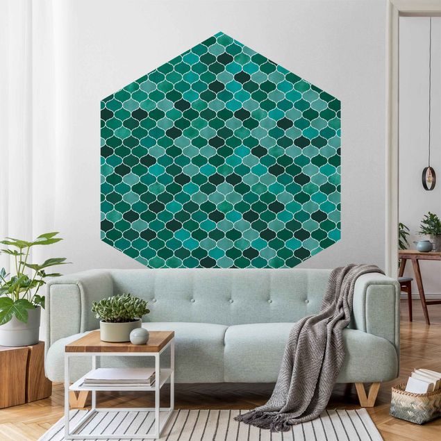 Papel de parede padrões Moroccan Watercolour Pattern