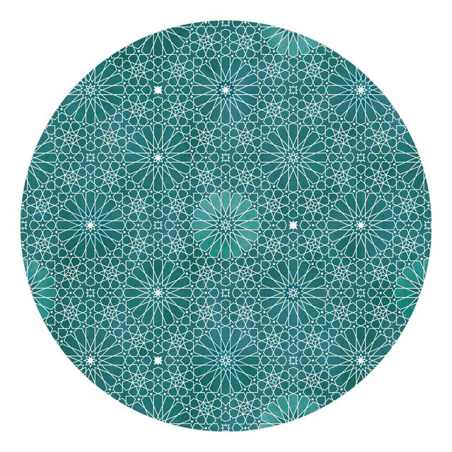 papel de parede moderno para sala Moroccan Flower Pattern