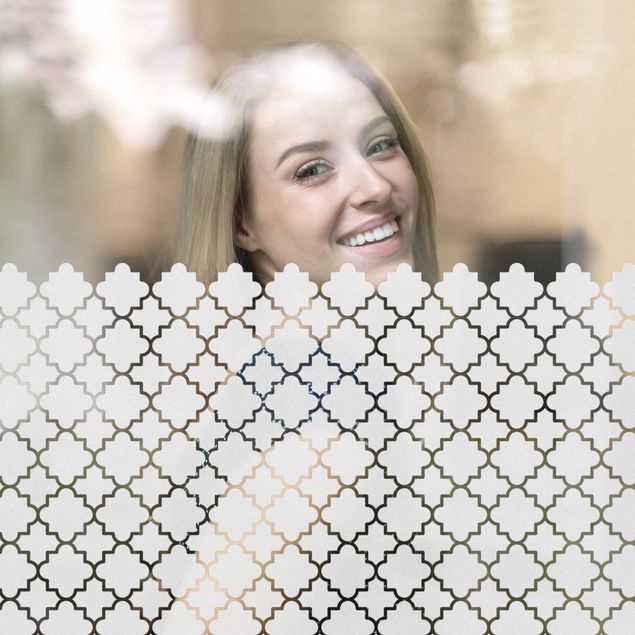 Películas de privacidade para janelas Moroccan mosaic four -pass pattern