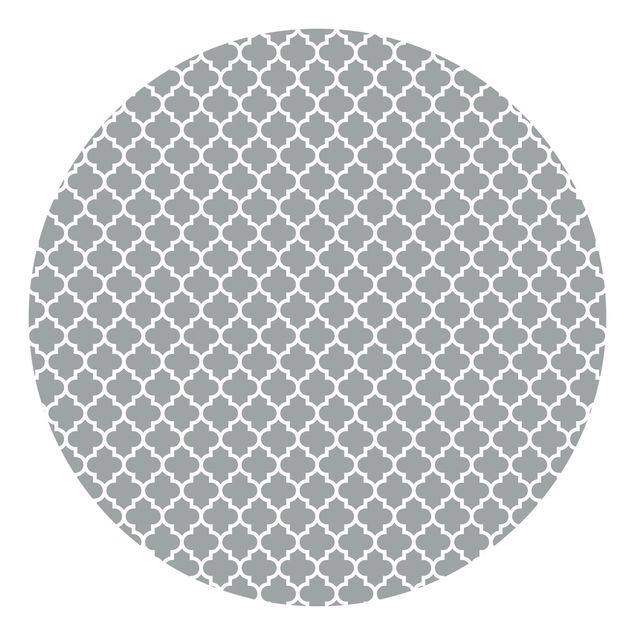 papel de parede moderno para sala Moroccan Pattern With Ornaments In Front Of Grey
