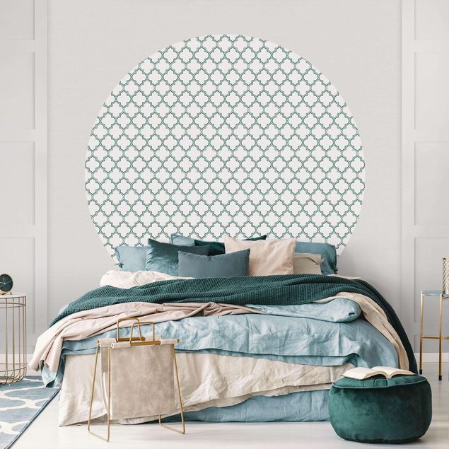 Papel de parede ornamental Moroccan Ornament Line Pattern