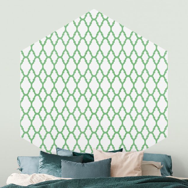 decoraçoes cozinha Moroccan Honeycomb Line Pattern